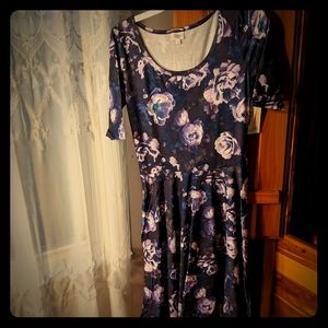 LuLaroe Purple Cabbage Rose Nicole